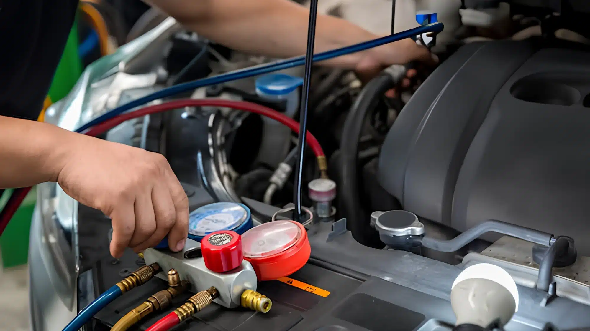 A mechanic explains engine repair costs to a car owner in West Palm Beach.